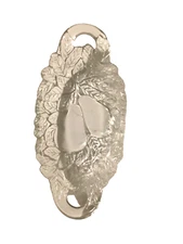 VTG Indiana Glass Relish Dish Avacado & Leaf Design Clear Tray Serving Dish