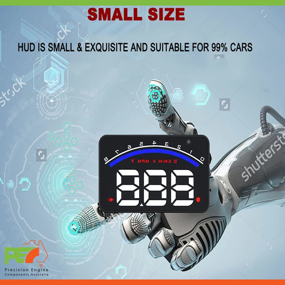 M6 HUD 3.5" OBD II 2 velocidades indicador de advertencia consumo de combustible para Volkswagen Jetta Foto 4 de 4