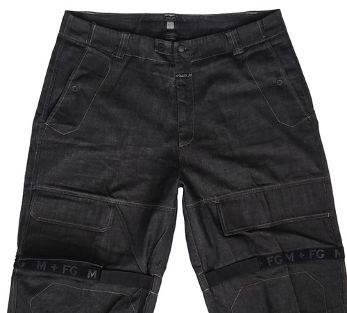 Vtg Solo Semore Cargo Jeans Men Tag 28 Approx 27x32 Black Baggy