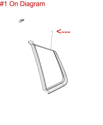 NEW OEM Mopar Rear Left Quarter Window Glass 55112801AA Jeep Compass 2017-2025 - 第 4/8 張圖片