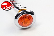 Dual Function Mini Amber Stainless Turn Signal Blinker Light Truck Hot Rat Rod