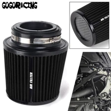 BLACK Clamp-on Performance Cold Air Intake Air Filter 3", 3.5", 4" In 6.5" Tall