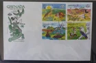 AUSTRALIA 1988 STAMPEX '88 GRENADA DISNEY KOOKABURRA, PLATYPUS, SET 4 STAMPS FDC