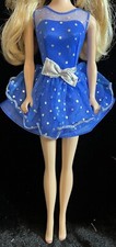Barbie Sized Clothes- Blue Dress-Fits Barbie