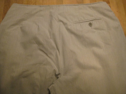 leichte Damenhose hellgrau Gr. 44 Vanilia, Saum seitl. geschlitzt - Bild 6 von 7