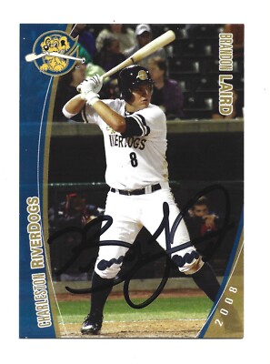 Brandon Laird AUTOGRAPH Charleston Riverdogs 2008 Grandstand AUTO Baseball Card