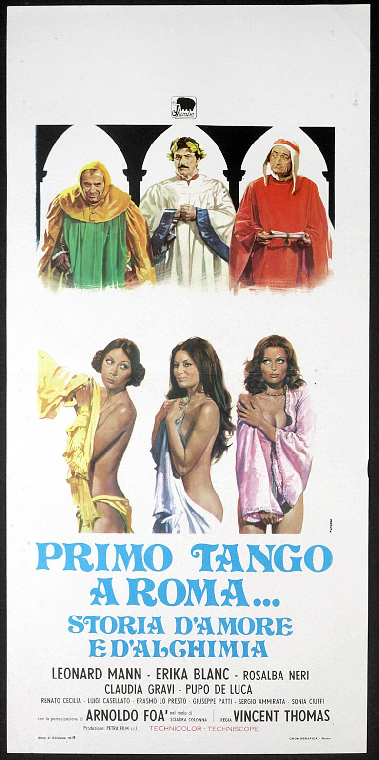Locandina originale film Primo tango a Roma - Storia d'amore e d'alchimia (1973) - Regia di Enzo Gicca Palli