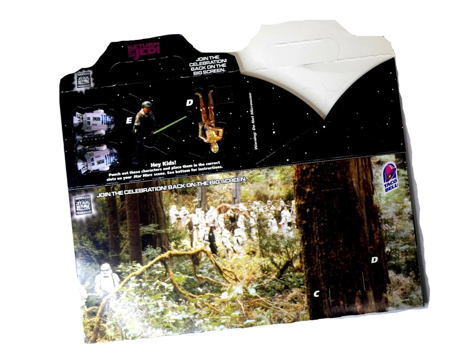 Star Wars El Retorno del Jedi Taco Bell Caja Comida Rápida Coleccionable 1996 Foto 2 de 2