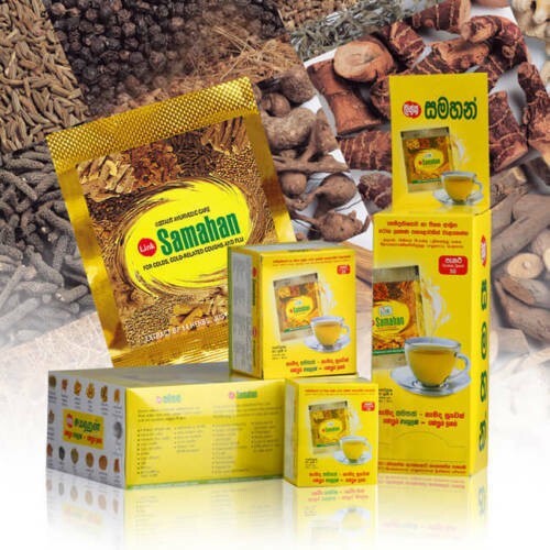 Link Samahan Ayurvedic Herbal Tea Packets Drink for Cough  & Cold remedy Ceylon