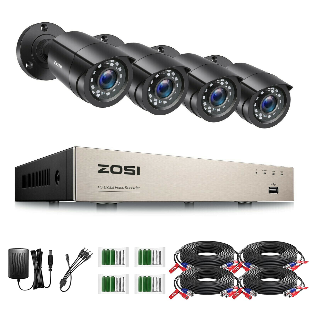ZOSI 8CH 1080P DVR 3000TVL CCTV Camera Home Security System Kit