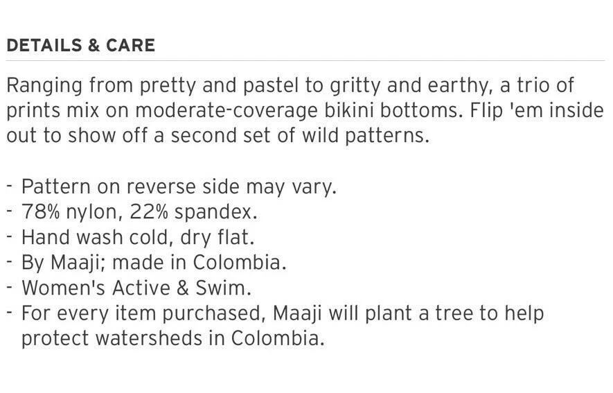 Maaji Smokey Perlino Reversible Bikini Bottoms Hipster Womens Swimwear Size S - Image 3 of 4