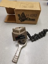 Vintage NOS Mongomery Ward Powr-Kraft 84-6282 Chain Pipe Vise 1/2" - 2" Box