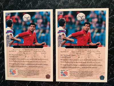 ENZO SCIFO 1994 Upper Deck World Cup Soccer Minute Maid #16