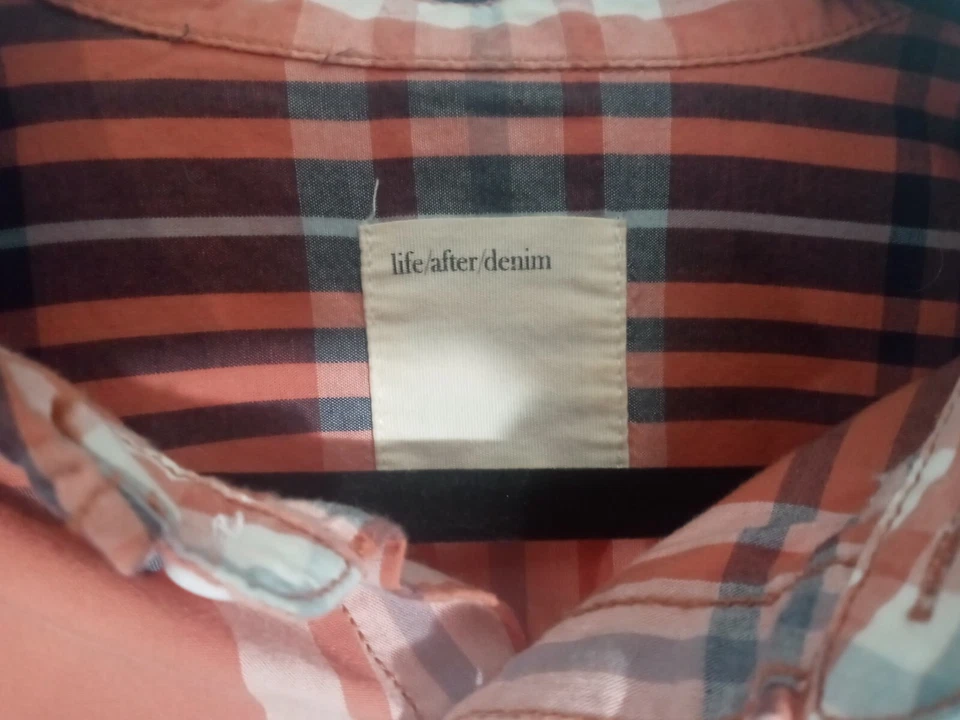 Camisa Para Hombres Life After Denim Manga Larga Botón Cuadros Multicolor Talla XL Foto 3 de 3