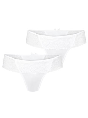 Merry Style Damen String String Tanga Hochwertig Angenehm Material (2Pack) S-L