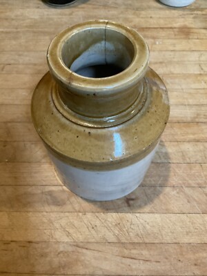 Antique Mid 1800s William Powell Bristol Stoneware Pottery Crock