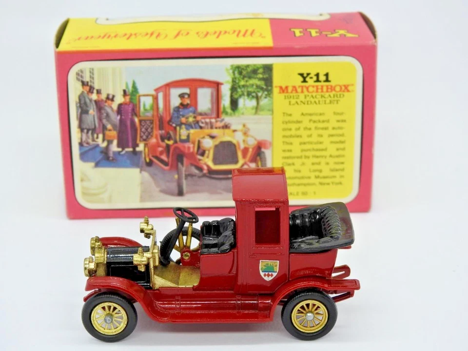 MATCHBOX LESNEY MODELS OF YESTERYEAR 1912 Packard Landaulet Y11 Mint In F Box - Bild 3 von 4