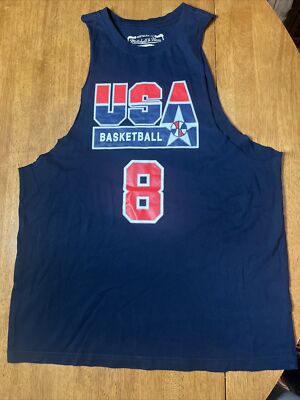 Mitchell Ness 92 Dream Team USA Olympics Scottie Pippen Custom T-shirt  Size XL