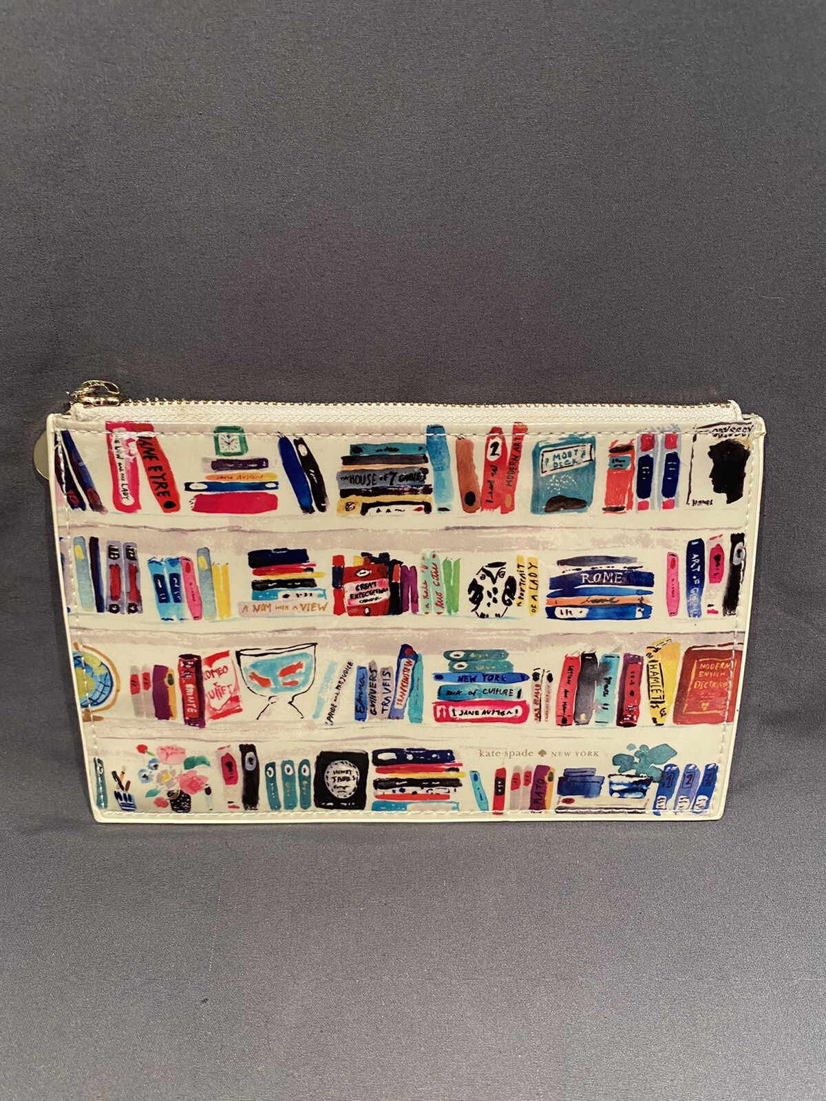 Kate Spade Bella Bookshelf Pencil Pouch | eBay