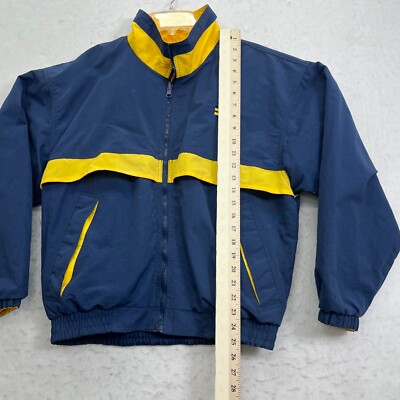 Hartwell Sports Vintage Jacket Men M Blue Yellow Reversible Long