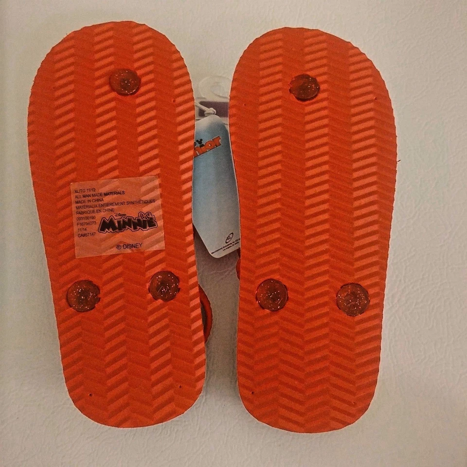 Chanclas Sandalias Minnie Mouse Niñas Zapatos XL 11/12 Disney Tacón Correa Lunares Foto 3 de 4