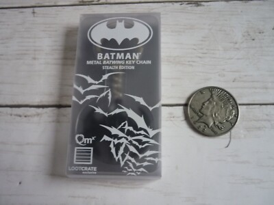 Loot Crate Stealth Batman Schlüsselanhänger Dark Matters Two Face Coin Bam Box Version