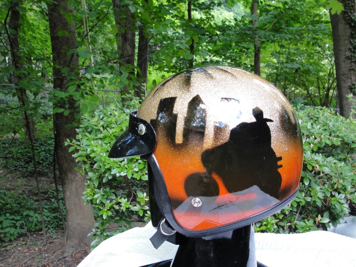 Vintage 1976 KRW 2500 Motorcycle Helmet With a Beautiful