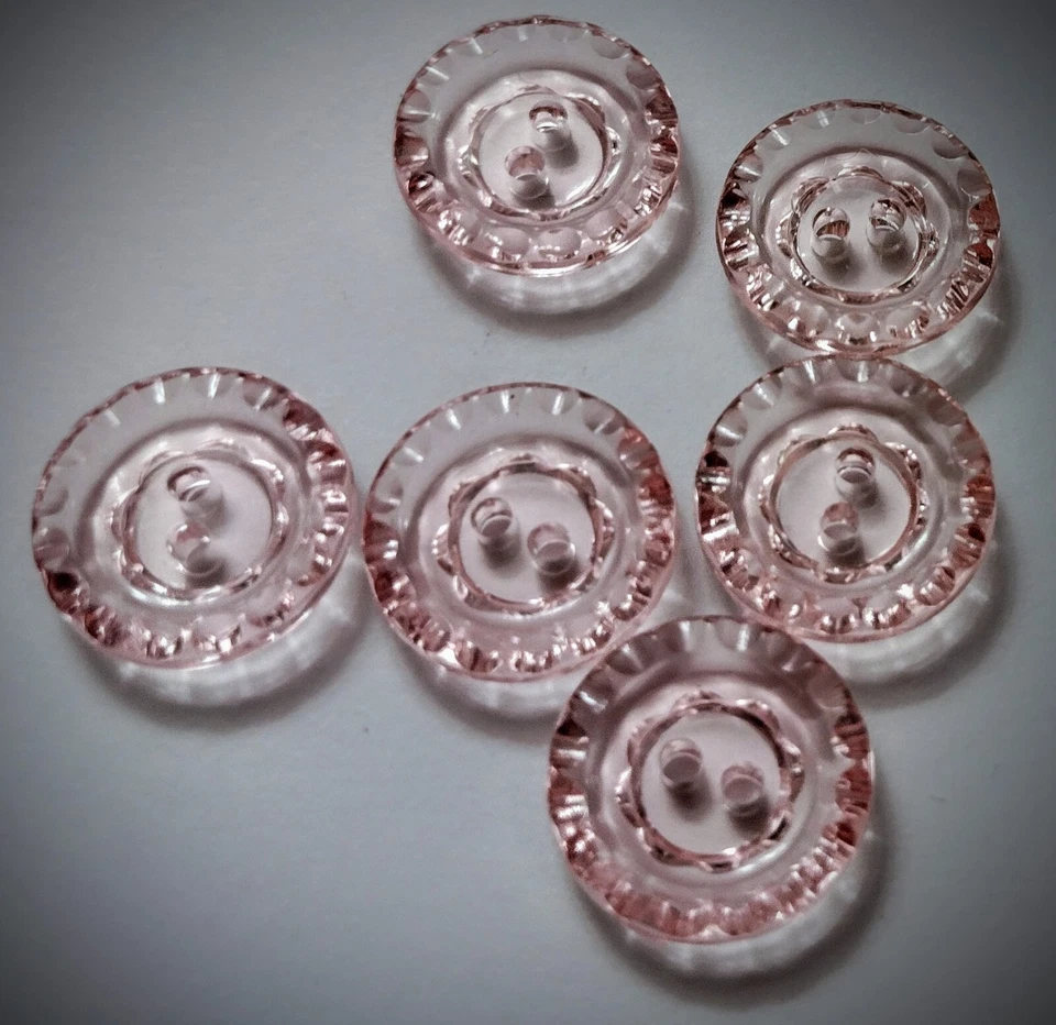 1/2" 2-Hole Rose 'Crystal' Craft/Clothing Buttons - Image 2 of 4
