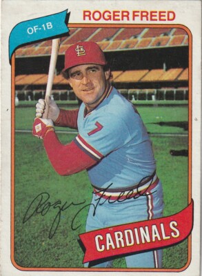 FREE SHIPPING-NRMINT-1980 Topps Cardinals  #418 Roger Freed PLUS BONUS CARDS
