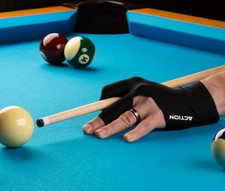 Action Deluxe Pool / Billiards Glove, RIGHT HANDED PLAYER, Black, Adjust Closure