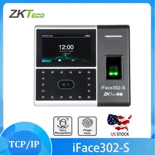 Original ZKTeco iFace302-S 4.3" Face Fingerprint Identification Time Attendance