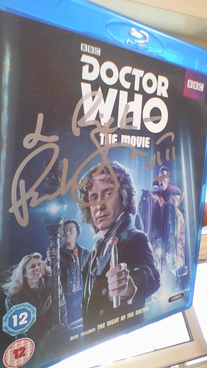 Doctor Who:  The Movie  Blu-Ray (2016)  SIGNED AUTOGRAPH by Paul McGann on cover