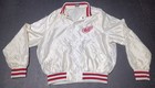 Vtg 1970s DETROIT RED WINGS Satin JACKET M White SEWN-ON Aristo-Jac By Hilton — photo 7