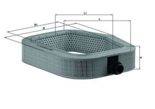 Air Filter Fits Mercedes-Benz 124 SL MAHLE LX 990