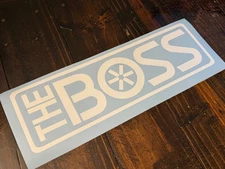 The BOSS Snowplow Decal Sticker White Replacement 12"-24"