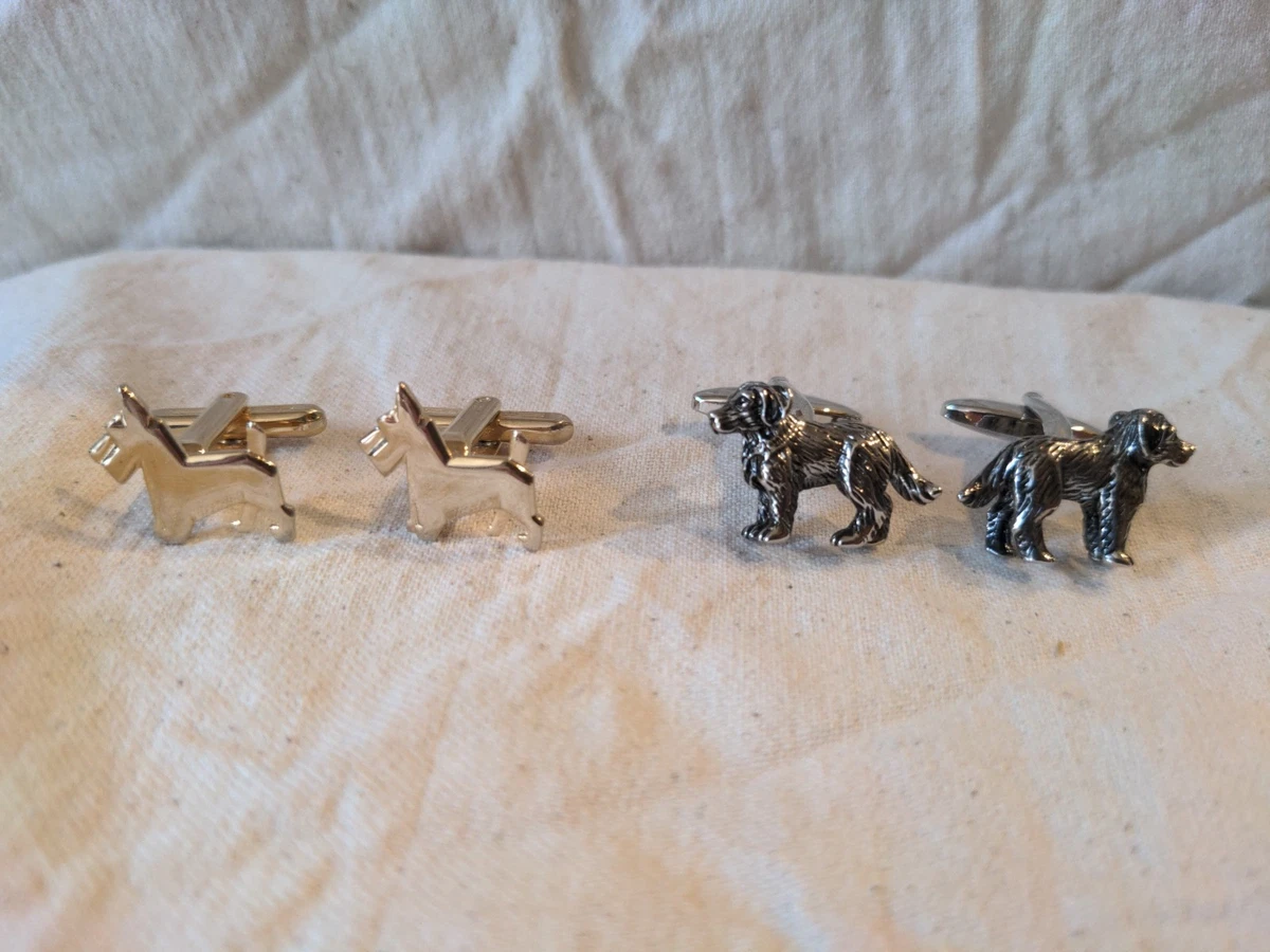 Boutons De Manchette (cufflinks) Homme Vintage - Motif Poisson (Big Mouth Bass) En Laiton & Bois - Occasion