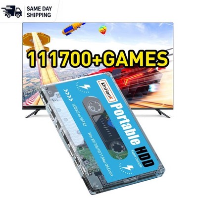 500G Retro Gaming Hard Drive - Portable Console with 111700 Pre-installed Games