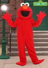 Adult Sesame Street Elmo Mascot Costume New, size M-missing foot covers