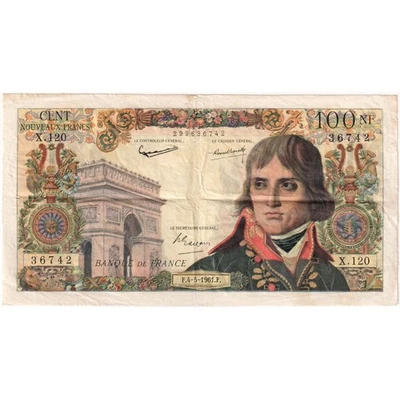 France, 100 Nouveaux Francs, Bonaparte, 1961-05-04, X.120, TB - Photo 1/2