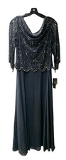 J Kara Beaded Dress Long Dress Formal Evening Dress Pull On (Size 6P)