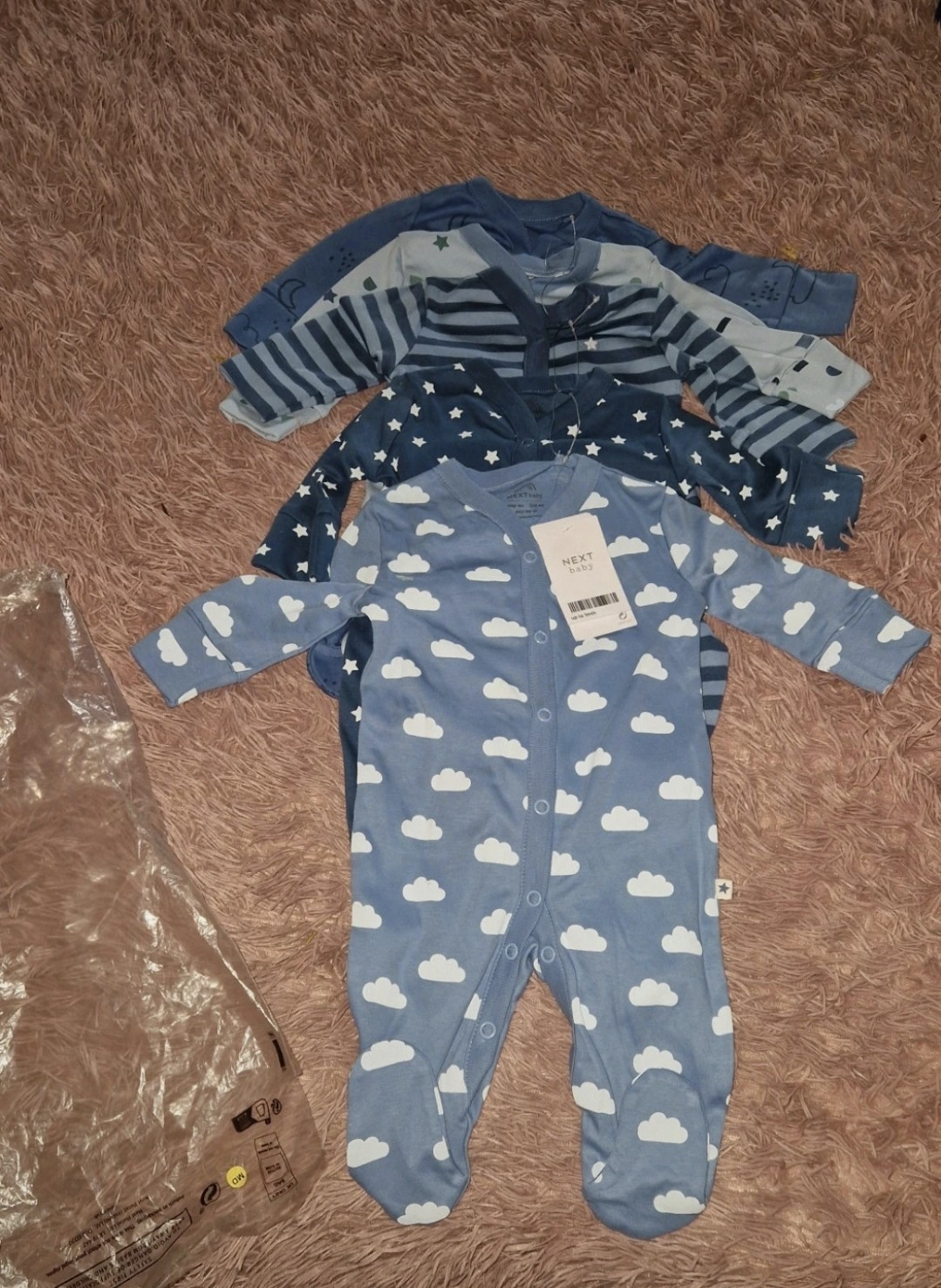 Brand New First Size Next Babygrows Set - Perfect Baby Gift!