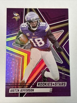 2025 Panini Rookies & Stars Justin Jefferson Purple #633/999 Team Color Match 