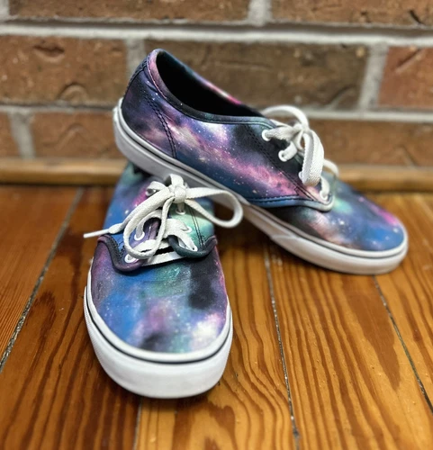 Scarpe VANS giovani taglia 5 unisex bambini simpatiche stampa galassia