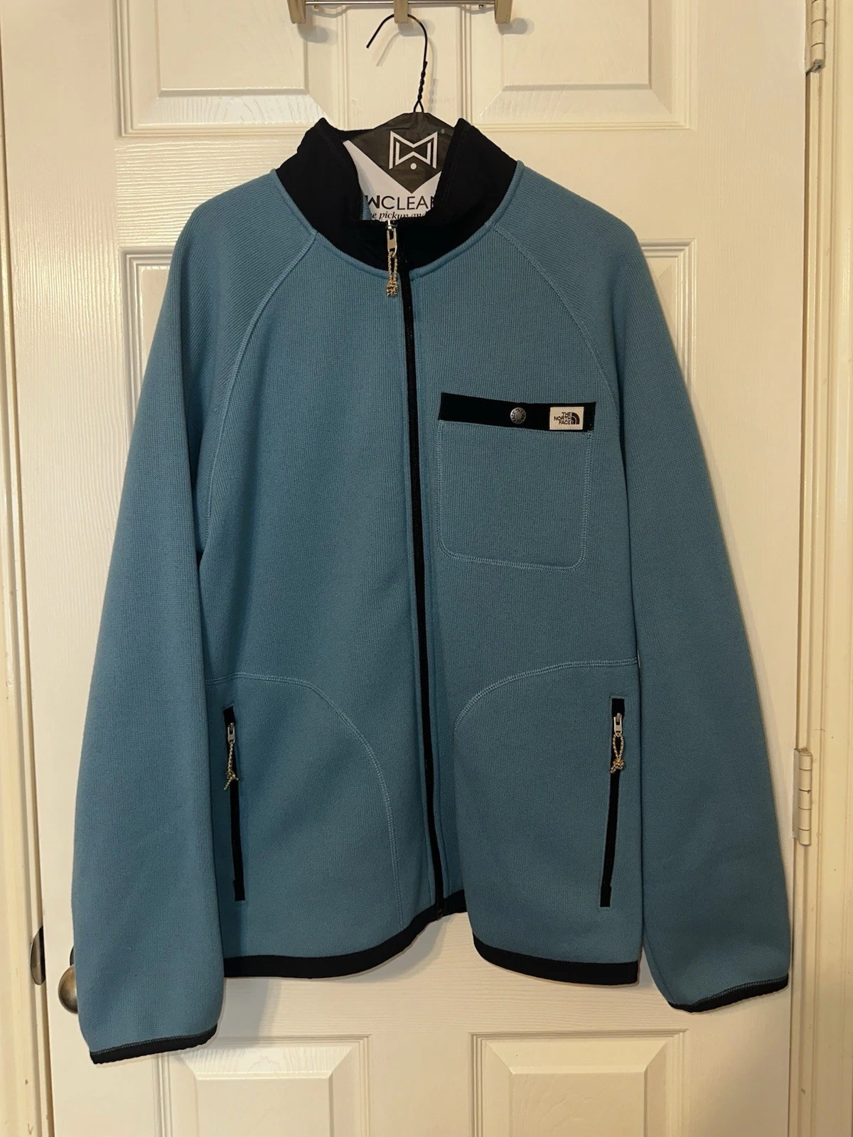 The North Face Mens Lightweight Fleece Jacket Blue Sz Medium