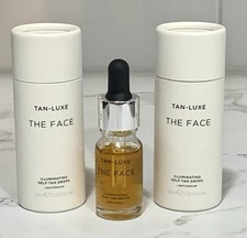 2X Tan-Luxe THE FACE Self-Tan Drops Light/Medium -0.33 oz, 10 ml Travel NIB YB5