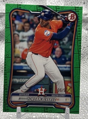 2026 Bowman Yordan Alvarez Green Parallel /99 Houston Astros