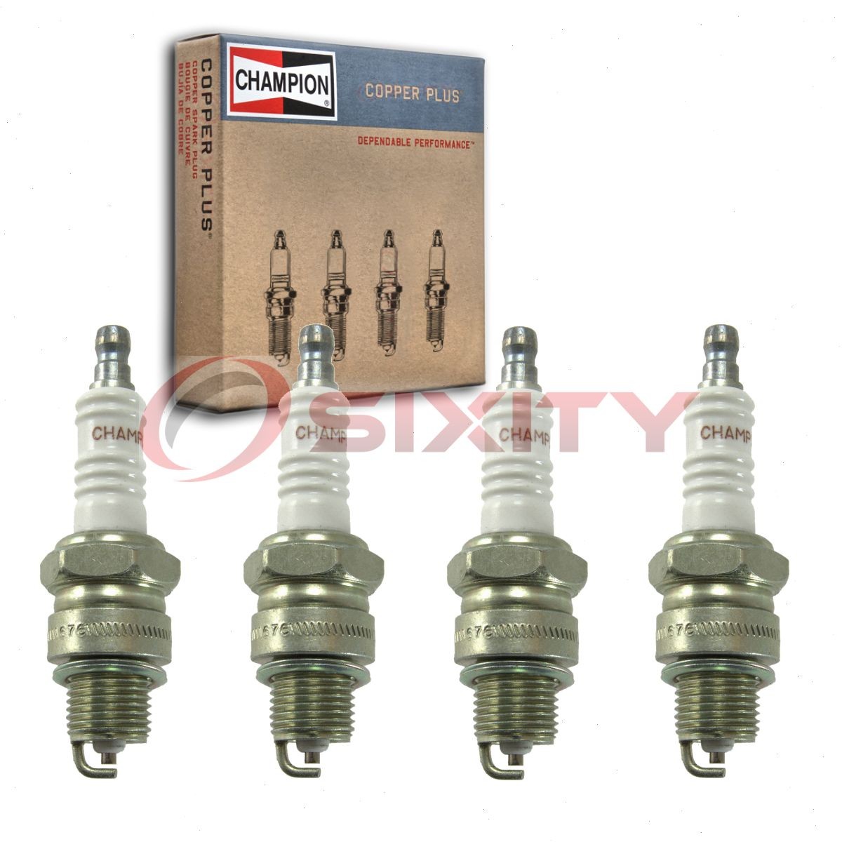 4 pc Champion Copper Plus Spark Plugs for 1957-1967 Renault Dauphine 0.8L L4 ec