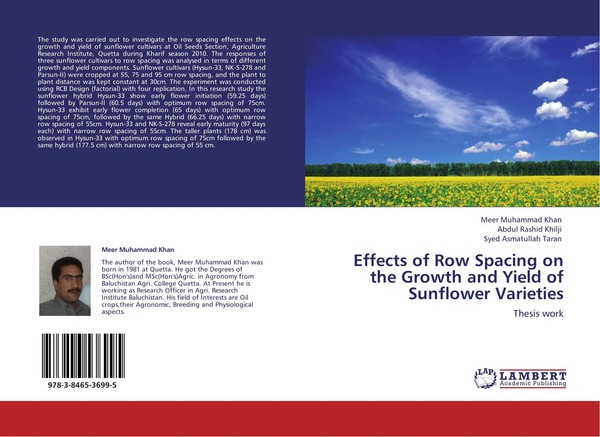Meer Muhammad Khan (U. A.) | Effects Of Row Spacing On The Growth And Yield...-image
