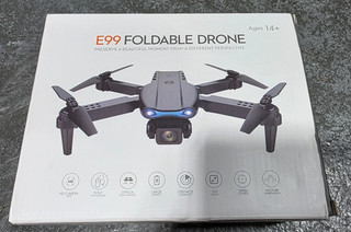 Drone Foldable E99 with box and Bag Grey Never Used HD camera