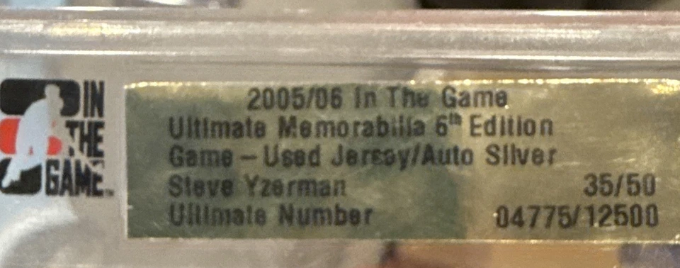 史蒂夫·耶泽曼 2005 - 06 年比赛终极纪念品球衣签名 #/50 — 第 4/4 张图片